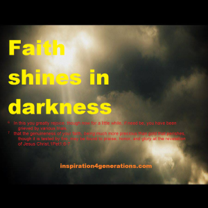 faith shines in darkness